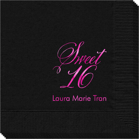 Elegant Sweet Sixteen Napkins